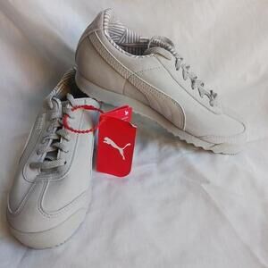Puma Roma Kinderfit Boys Shoes Size 13.5 Light Gray